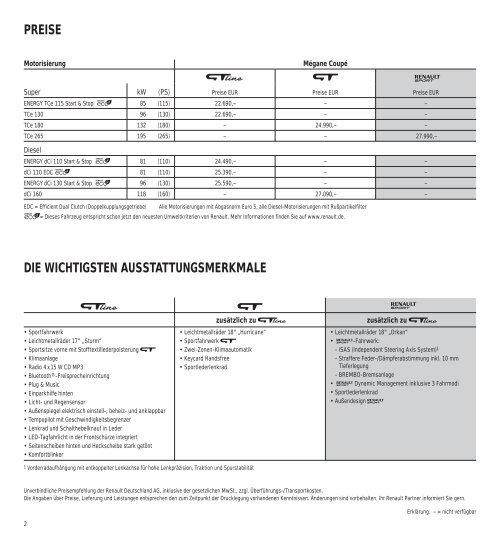 Preisliste - RENAULT Griesel