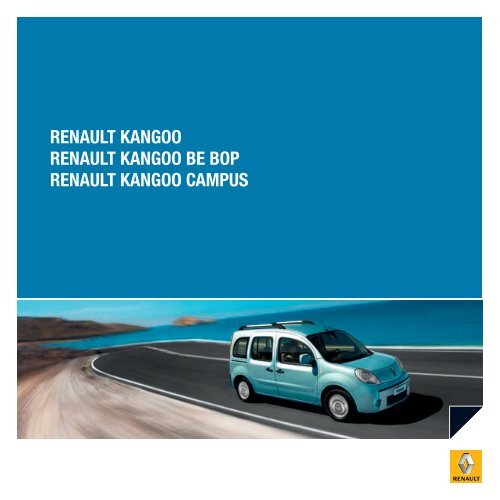 RENAULT Kangoo "Be Bop" Sondermodell Prospekt von 2009 