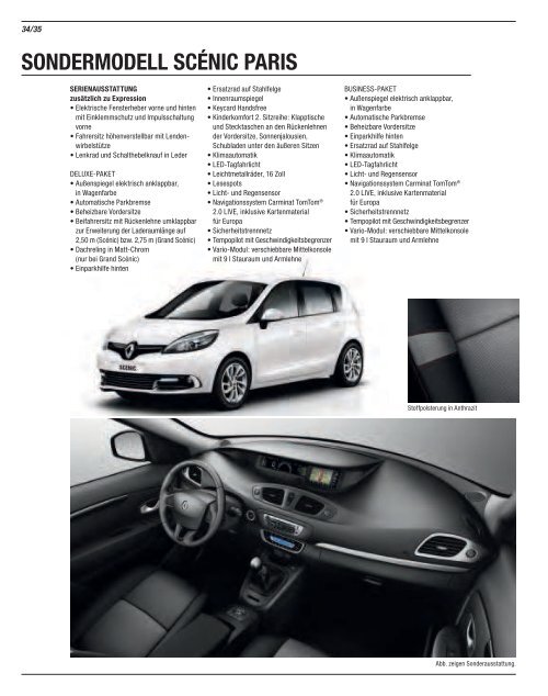 SCÉniC - Renault Preislisten