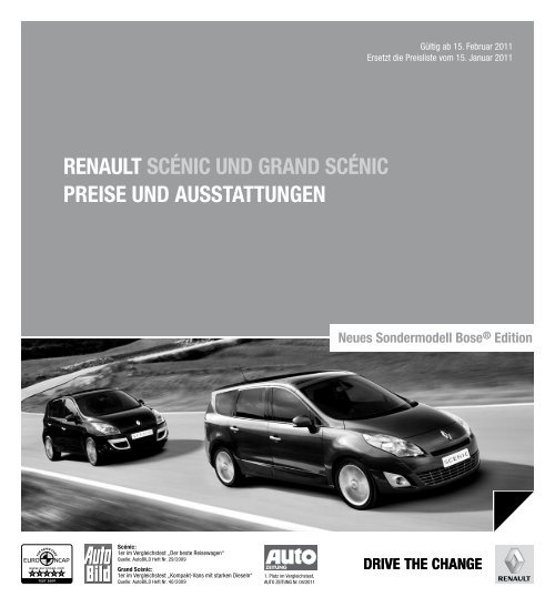 Renault SCénIC und GRand SCénIC PReISe und auSStattunGen