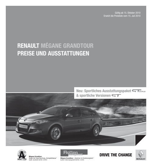 Renault mégane gRandtouR PReise und ausstattungen
