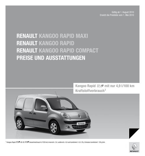 Renault Kangoo Rapid MaXi Renault Kangoo Rapid Renault ...