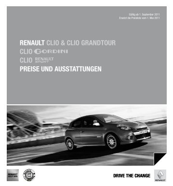 PReise und ausstattunGen - Renault Preislisten