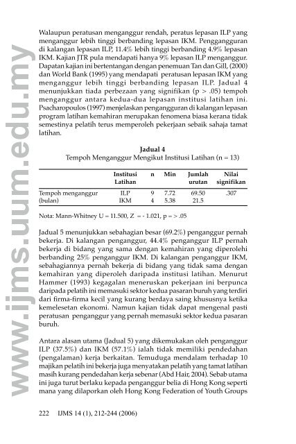 PROGRAM LATIHAN KEMAHIRAN: PERBANDINGAN KOS ...