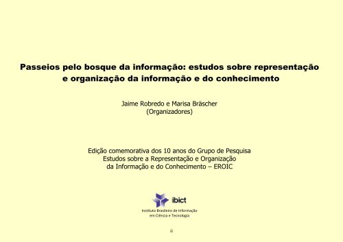 Capítulo 6. – Organização da Informação - Ibict