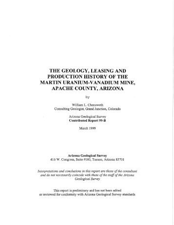 The Geology, Leasing, and Production History of the Martin Uranium ...