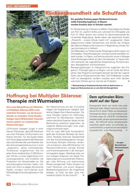 MEIN GESUNDES MAGAZIN - Arbeitskreis Gesundheit eV