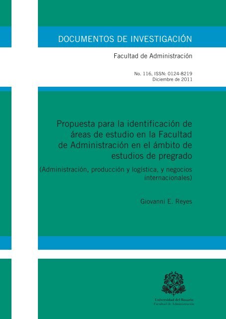 Propuesta para la identificación de áreas de estudio en la Facultad ...