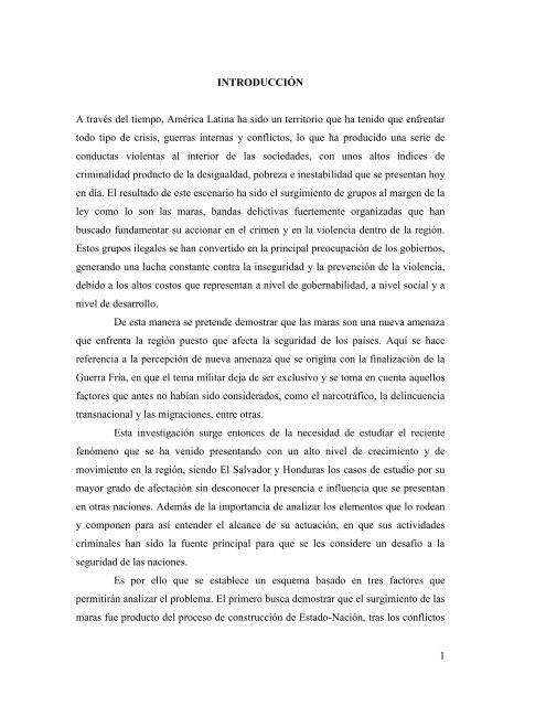 las maras como nueva amenaza regional a partir del período 2000