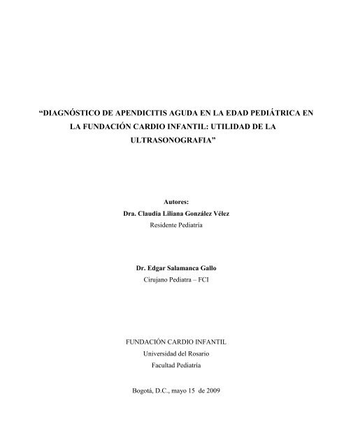 diagnóstico de apendicitis aguda en la edad pediátrica en la ...