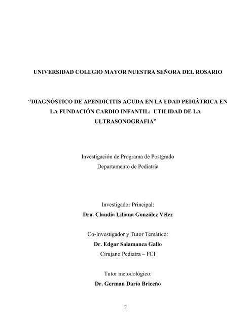 diagnóstico de apendicitis aguda en la edad pediátrica en la ...