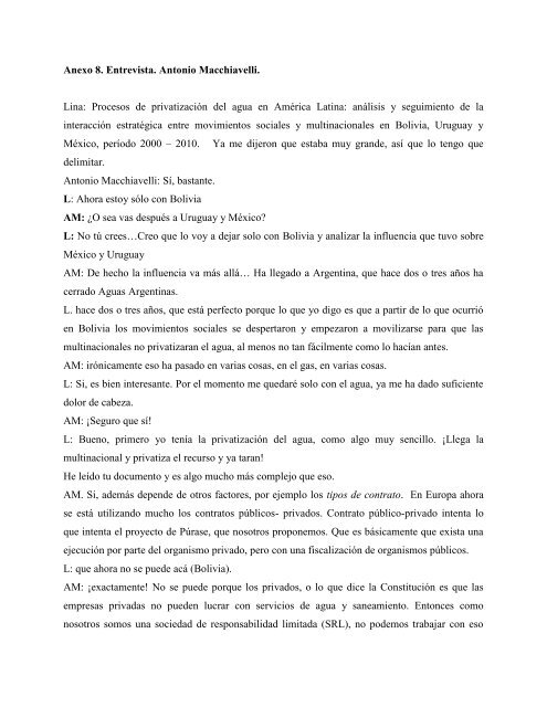 procesos de privatización del agua en américa latina: análisis y ...