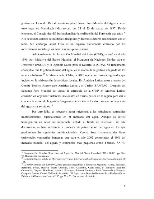 procesos de privatización del agua en américa latina: análisis y ...