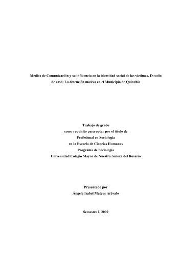 Medios de Comunicación y su influencia en la identidad social de ...