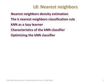 L8: Nearest neighbors