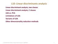L9: Linear discriminants analysis