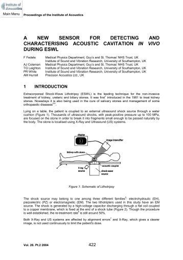 a new sensor for detecting and characterising acoustic cavitation in ...