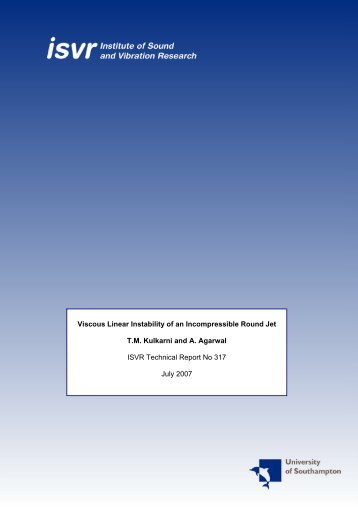 Viscous Linear Instability of an Incompressible Round Jet T.M. ...