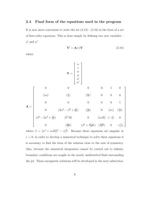 Viscous Linear Instability of an Incompressible Round Jet T.M. ...