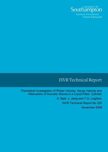 ISVR Technical Report - Institute of Sound and Vibration Research ...