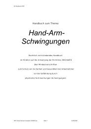 Hand-Arm- Schwingungen - Institute of Sound and Vibration ...