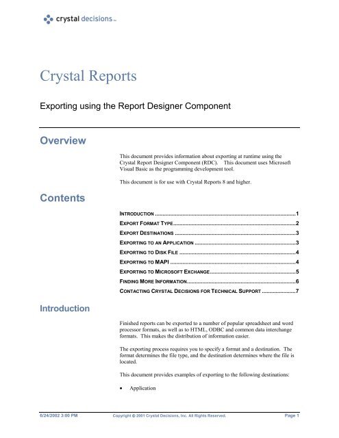 Crystal Reports - SAP Developer Network
