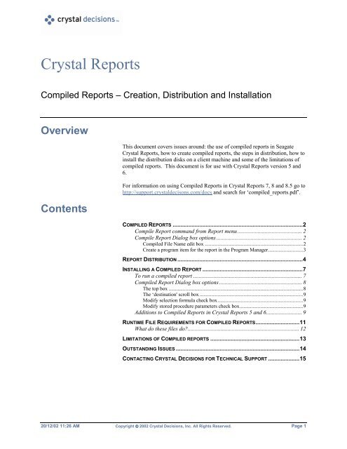 Crystal Reports - SAP Developer Network