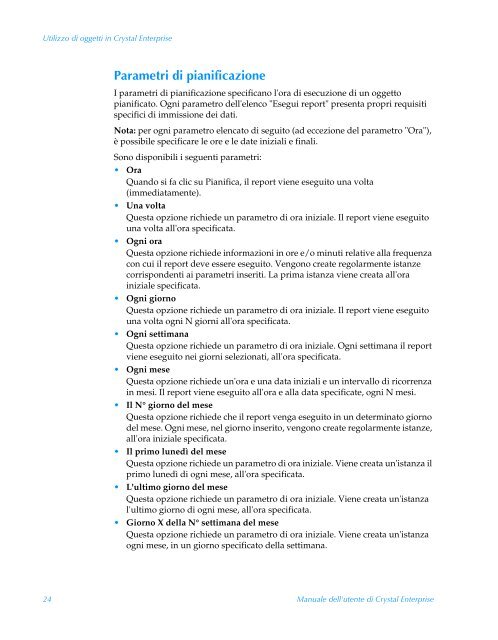 Manuale dell'utente di Crystal Enterprise