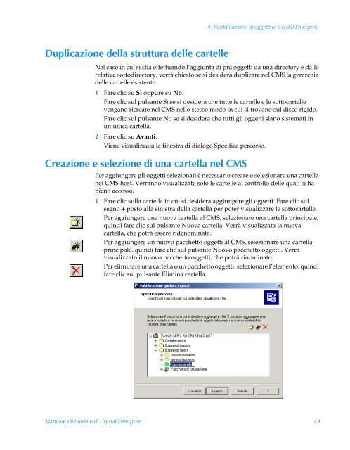 Manuale dell'utente di Crystal Enterprise