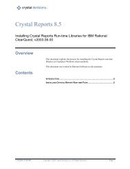 Crystal Reports 8.5 - SAP Developer Network