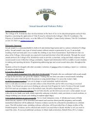 Sexual Assault and Violence Policy - The College of St. Scholastica