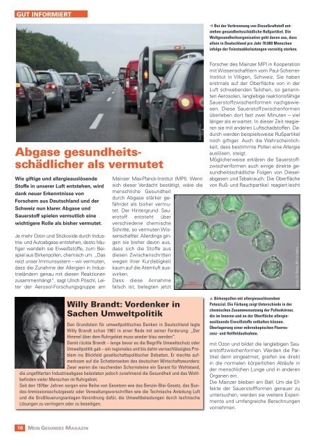 MEIN GESUNDES MAGAZIN - Arbeitskreis Gesundheit eV