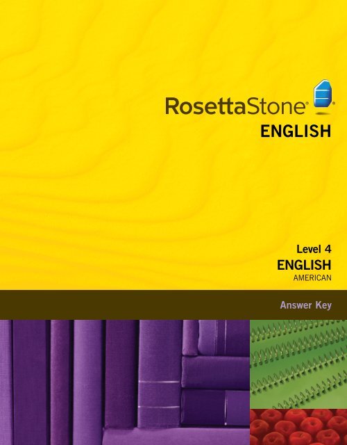 English (American) Level 4 - Answer Key.pdf - Rosetta Stone