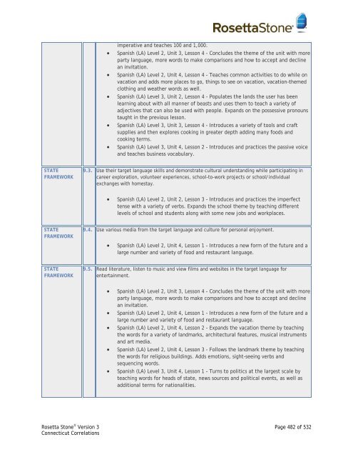 Rosetta Stone Version 3 - Spanish - Detailed Grade K