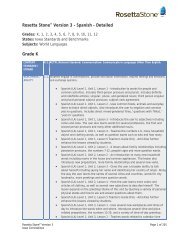 Rosetta Stone® Version 3 - Spanish - Detailed Grade K