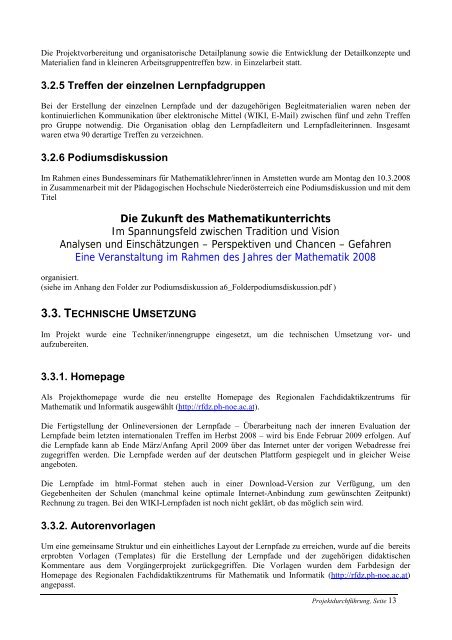 Endbericht (als pdf ca. 12 MB) - Regionales Fachdidaktikzentrum ...