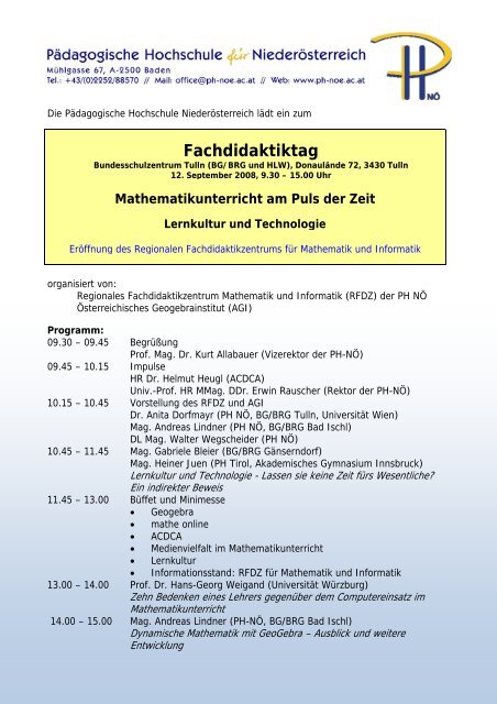 Folder - Regionales Fachdidaktikzentrum MAthematik und Informatik ...