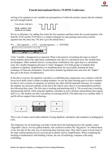 The Algebraic Calculator as a Pedagogical Tool for Teaching ...