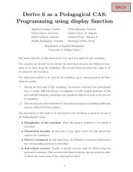 Derive 6 as a Pedagogical CAS: Programming using display function
