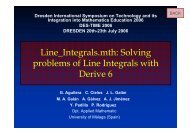Line_Integrals.mth: Solving problems of Line Integrals with Derive 6