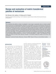 Design and evaluation of matrix transdermal patches of meloxicam