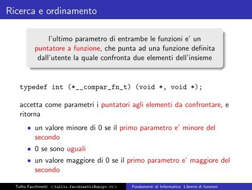 Fondamenti di Informatica Librerie di funzioni - Robotica