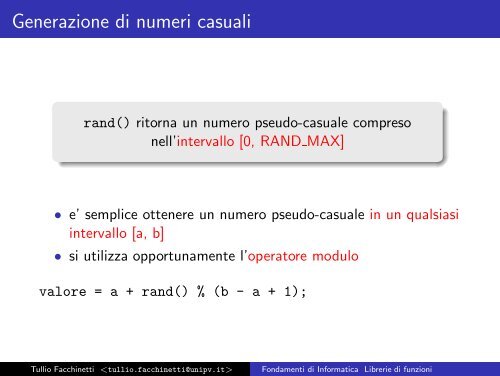 Fondamenti di Informatica Librerie di funzioni - Robotica