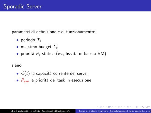 Schedulazione task aperiodici priorita` statiche - Robotica