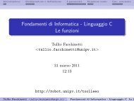 Fondamenti di Informatica - Linguaggio C Le funzioni - Robotica