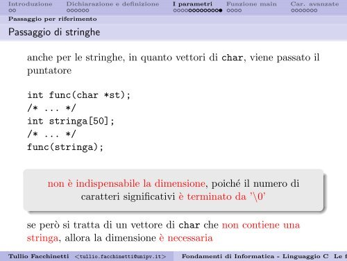 Fondamenti di Informatica - Linguaggio C Le funzioni - Robotica