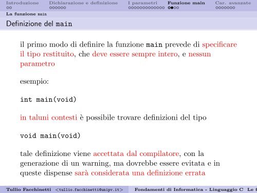 Fondamenti di Informatica - Linguaggio C Le funzioni - Robotica