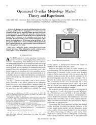 Optimized Overlay Metrology Marks: Theory and ... - IEEE Xplore