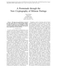 A Promenade through the New Cryptography of Bilinear Pairings