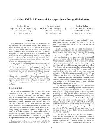 Alphabet SOUP: A Framework for Approximate Energy Minimization